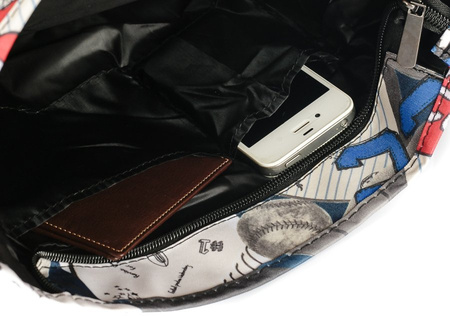 Damen Umhängetasche aus Stoff mit Klappe – Loren