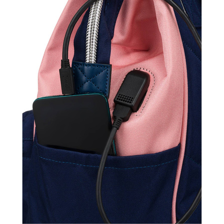 Zweifarbiger City-Rucksack mit Fach für mobile Geräte – Peterson