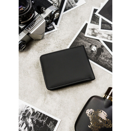 Kleine, schwarze Herren Geldbörse aus Öko-Leder – Peterson