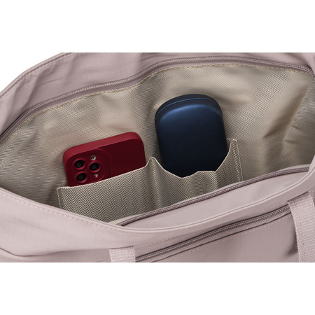 Damen Shopper aus Polyester in Lila mit einem Hauptfach und Fronttasche – Peterson