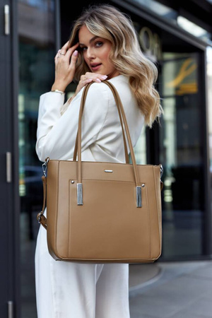 Klassischer Damen Shopper aus Öko-Leder – Rovicky