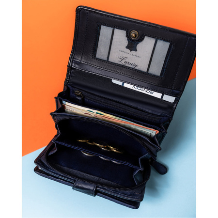 Elegante Damen Geldbörse für Karten und Dokumente mit RFID – Rovicky