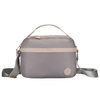 Damen-Umhängetasche aus Nylon in Grau mit Reißverschluss – Peterson