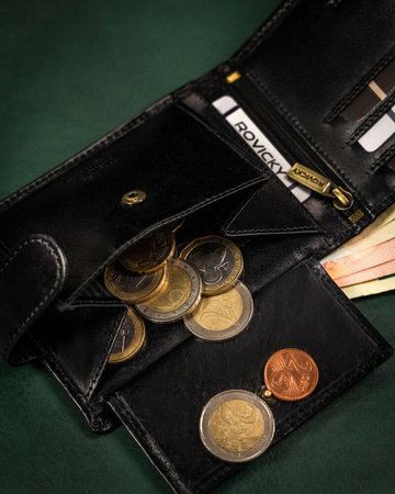 Herren Geldbörse aus Leder mit RFID-Schutz – Rovicky