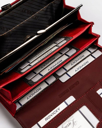 Große Damen Geldbörse aus Echtleder und Öko-Leder – Rovicky