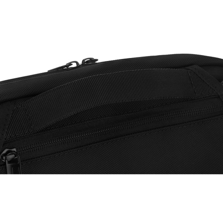 Sportliche Gürteltasche in Schwarz mit Reißverschluss, zweifach unterteilt – Peterson