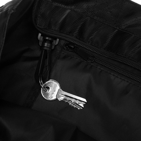 Damen-Shopper aus Polyester in Schwarz mit Wellenmuster – Rovicky