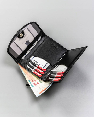 Geschenkset: Damen Geldbörse aus Leder und Schlüsselanhänger – Rovicky