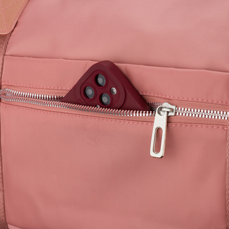 Rosa Trainings-Tasche aus Polyester, ein Kammer und mit Reißverschluss - Peterson
