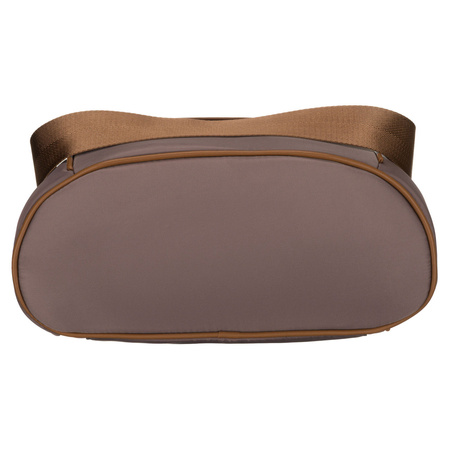 Städtischer Damen-Rucksack aus Nylon und Öko-Leder in Beige – Peterson