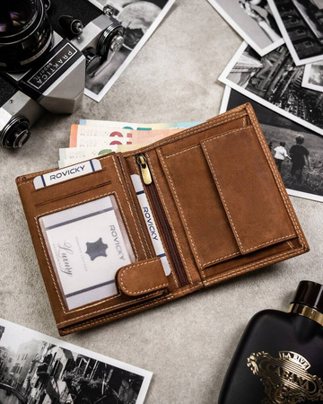 Große Herren Geldbörse aus Nubukleder – Always Wild