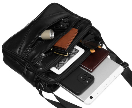 Herren Umhängetasche aus Leder für die Arbeit – Rovicky