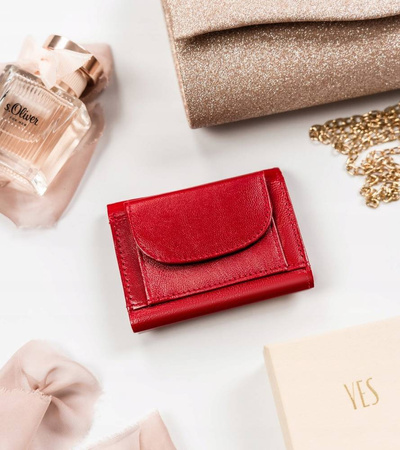 Kleine Damen Geldbörse aus Leder mit Druckknopf – Peterson