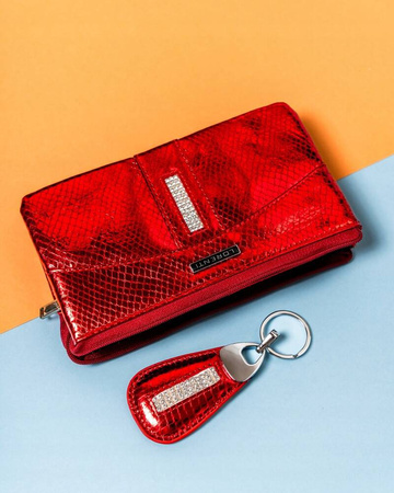 Große Damen Geldbörse mit Reißverschluss aus Echtleder – Lorenti