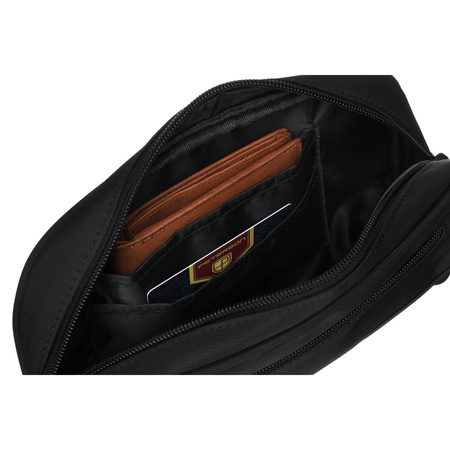 Herren Handtasche aus Polyester & Öko-Leder in Schwarz – Peterson