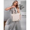 Geräumige Damen Shopper aus Polyester in Beige mit einem Hauptfach – Peterson