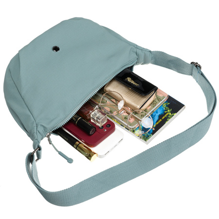 Blaue Damen Handtasche aus Polyester mit Reißverschlussfach – Peterson