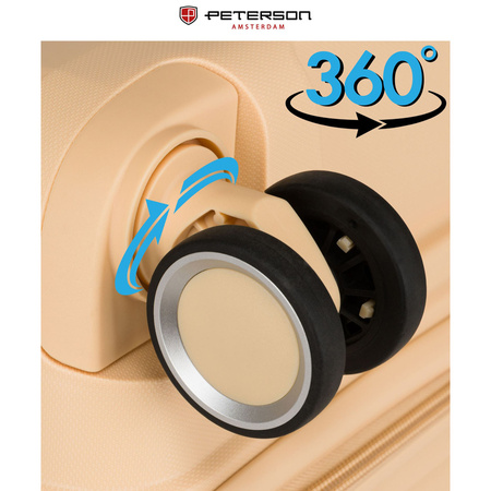 Kofferset in Beige aus Polypropylen mit ausziehbaren Griffen - Peterson