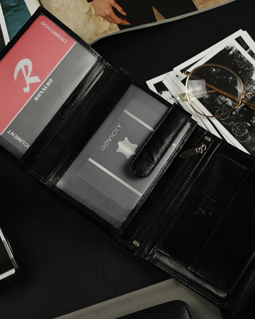 Geräumige Herren Geldbörse Hochformat aus glänzendem Echtleder – Ronaldo