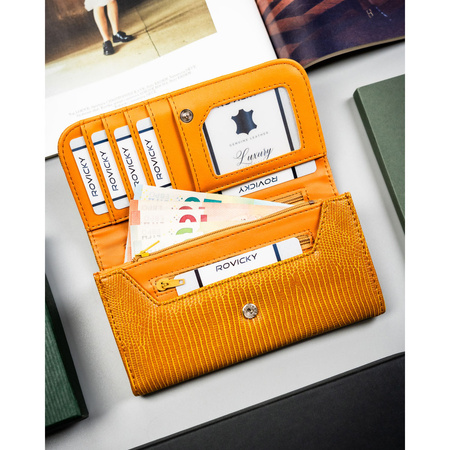 Große, braune Damen-Geldbörse aus Öko-Leder - 4U Cavaldi