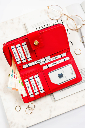 Klassische Damen-Geldbörse aus Öko-Leder – Rovicky