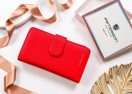 Große vertikale Damen Geldbörse aus Öko-Leder – Peterson