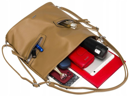 Klassische, geräumige Damentasche aus Öko-Leder – Rovicky