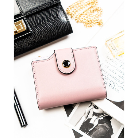 Rosa Damen-Geldbörse aus Öko-Leder mit RFID-System - Peterson