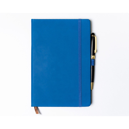 Blaues Notizbuch mit festem Einband, bedruckt mit Punkten – Peterson