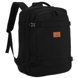 Reise-Rucksack aus Polyester in Schwarz, ideal für Handgepäck – Peterson