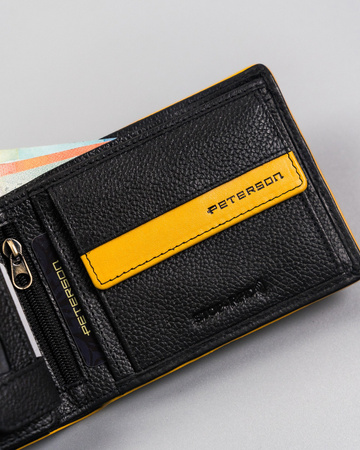 Herren Geldbörse aus Leder mit Durchbruchmuster – Peterson
