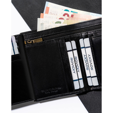 Klassische Herren Geldbörse für Karten mit RFID – Rovicky