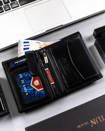 Herren Geldbörse aus Leder ohne Verschluss – Peterson