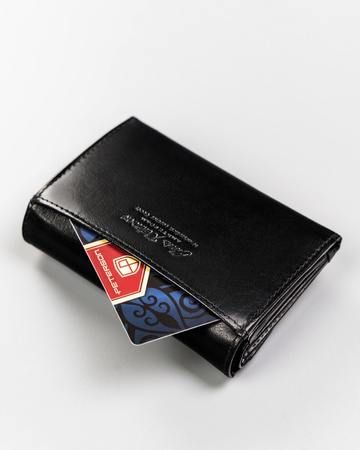 Klassische Damen Geldbörse aus Leder mit Druckknopf – Peterson