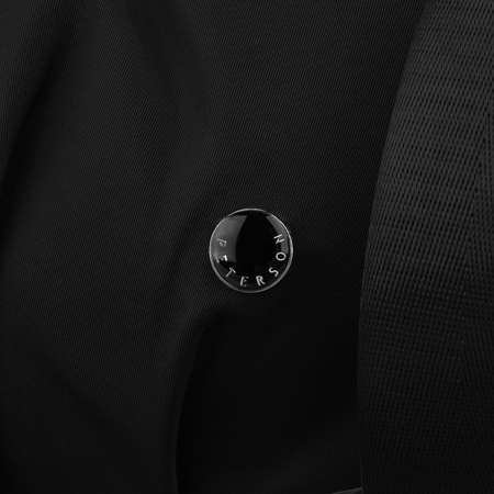 Schwarze Damen-Handtasche aus Polyester mit Reißverschluss, zweifächrig - Peterson