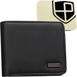 Kleine, schwarze Herren Geldbörse aus Öko-Leder – Peterson