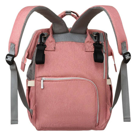 Damen Rucksack „Mommy Bag“ in Grau-Rosa – Peterson