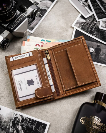 Große Herren Geldbörse aus Nubukleder – Always Wild