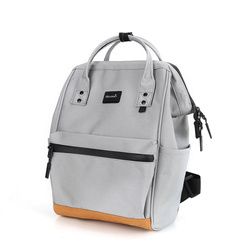 Praktischer Damen City-Rucksack in Grau mit Außentasche – Himawari