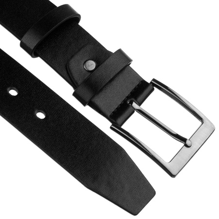 Universeller Herren-Gürtel aus schwarzem Öko-Leder