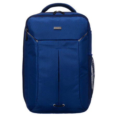 Dunkelblauer Rucksack aus Polyester mit atmungsaktiven Schultergurten ausgestattet – Peterson