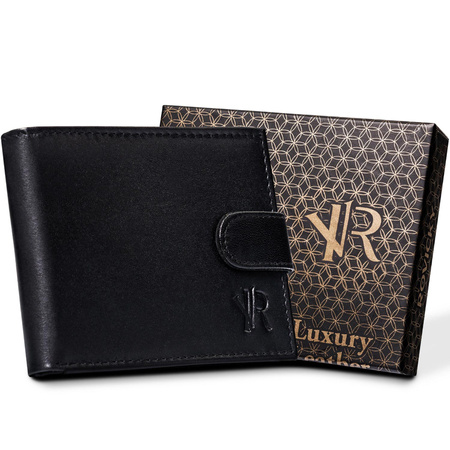 Große Herren Geldbörse aus Leder mit Druckknopf – Rovicky