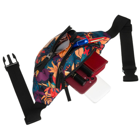 Damen Bauchtasche aus Polyester mit Pflanzenmuster – Rovicky