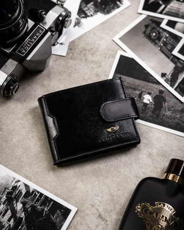 Geschenkset: Herren Geldbörse aus Leder, Etui und Schlüsselanhänger – Peterson