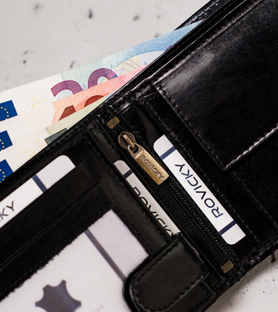 Herren Geldbörse mit rotem Band – Rovicky