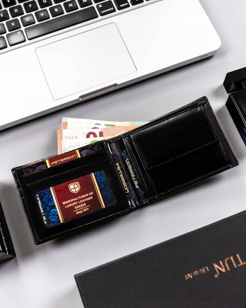 Kleine Geldbörse aus Leder ohne Verschluss – Peterson