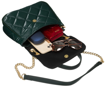 Gestepptes Umhängetasche mit goldener Kette – Peterson