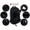 Wanderrucksack aus Polyester in Marineblau-Schwarz – Peterson