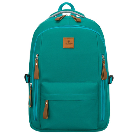 Grüner, jugendlicher Schulrucksack aus Polyester mit verstellbaren Schultergurten – Peterson