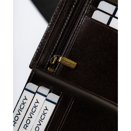 Herren Geldbörse aus Leder mit RFID – Geschenkidee – Rovicky